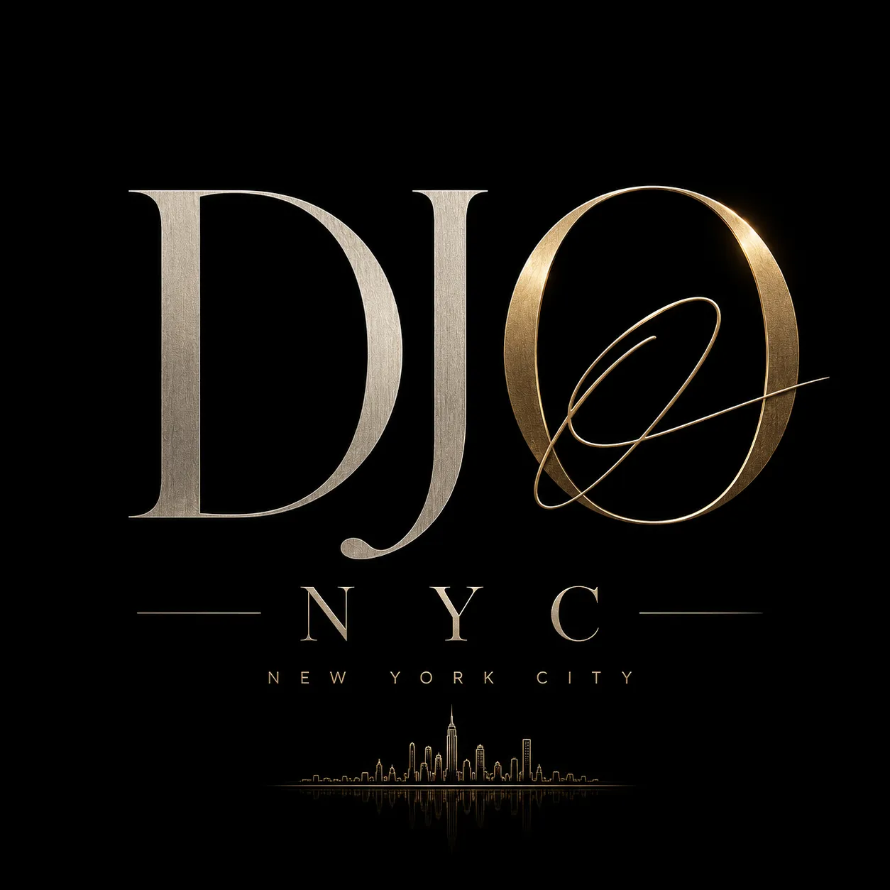 DJ O New York City gold logo